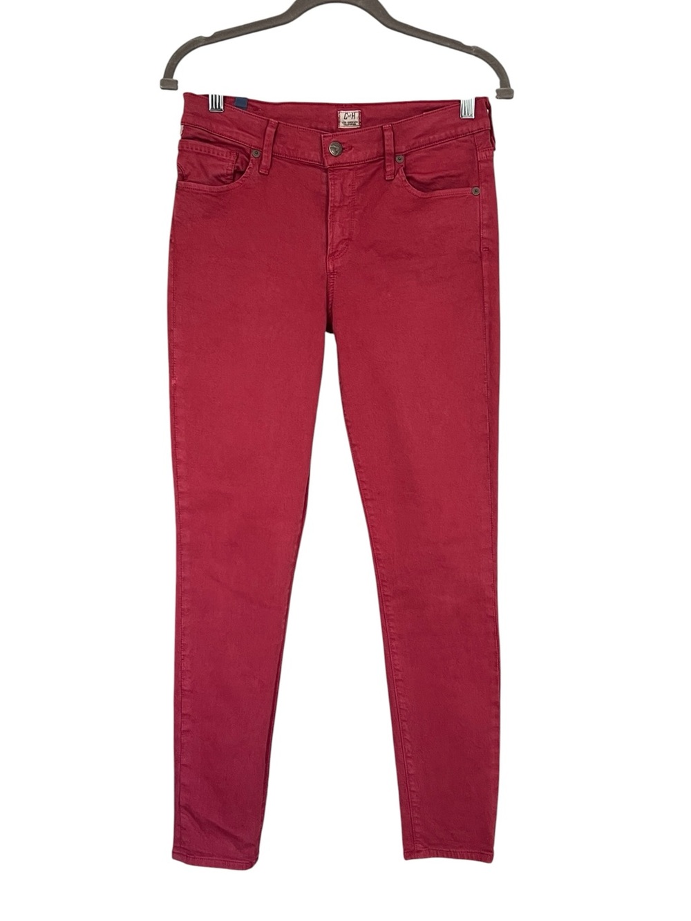 Citizens Of Humanity Thompson Cropped Skinny Mid Rise Jeans Red Orange Size 29